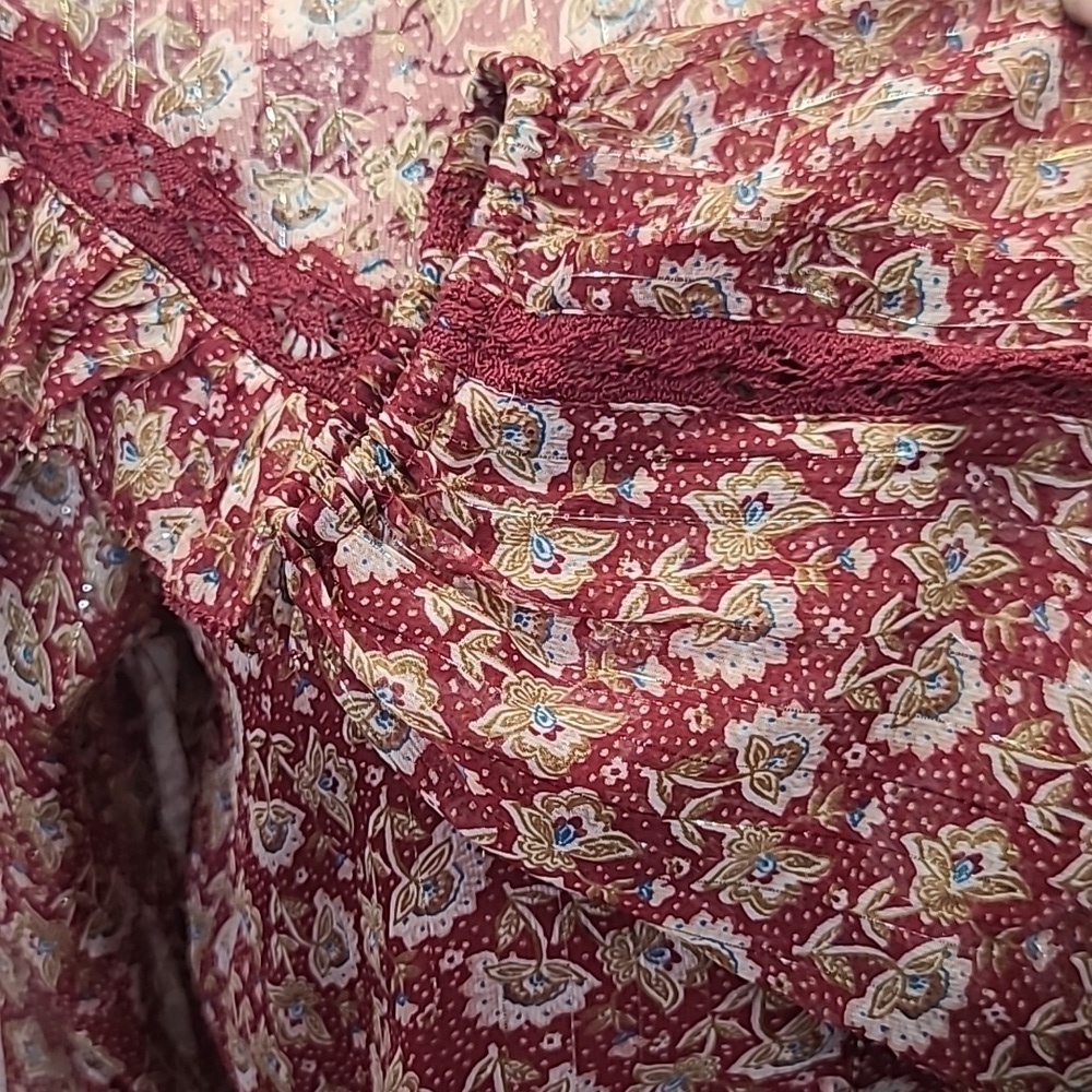 American Eagle sheer ruffle blouse - Picture 4 of 10